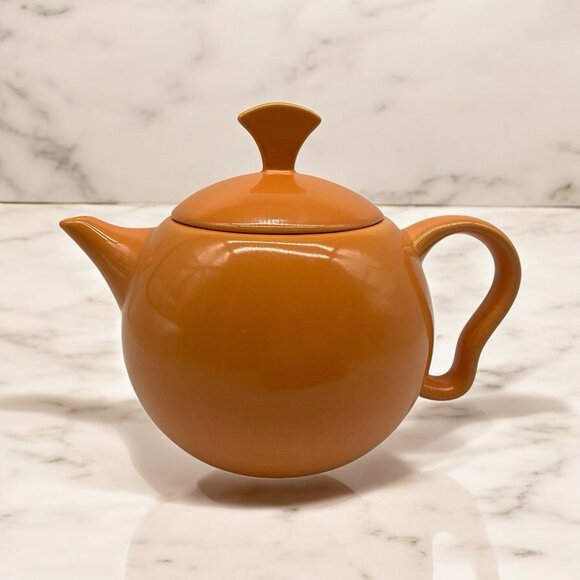 Orange MCM Teapot Made in the USA Serveware Teapots Collectible - Picture 2 of 14